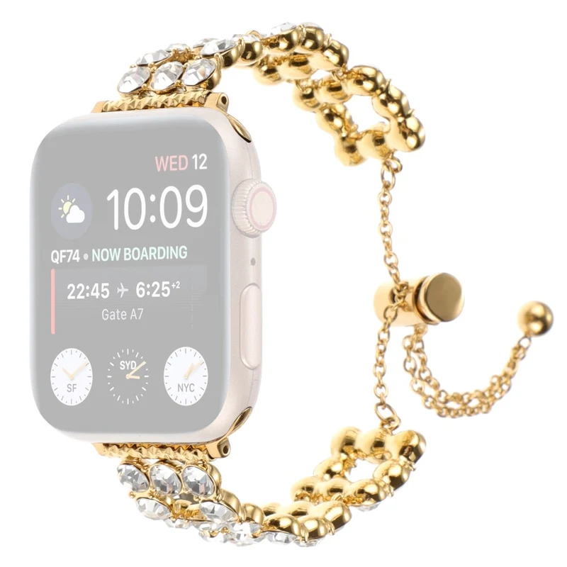 Schöne Apple Smartwatch Metall und Strass Universel Armband