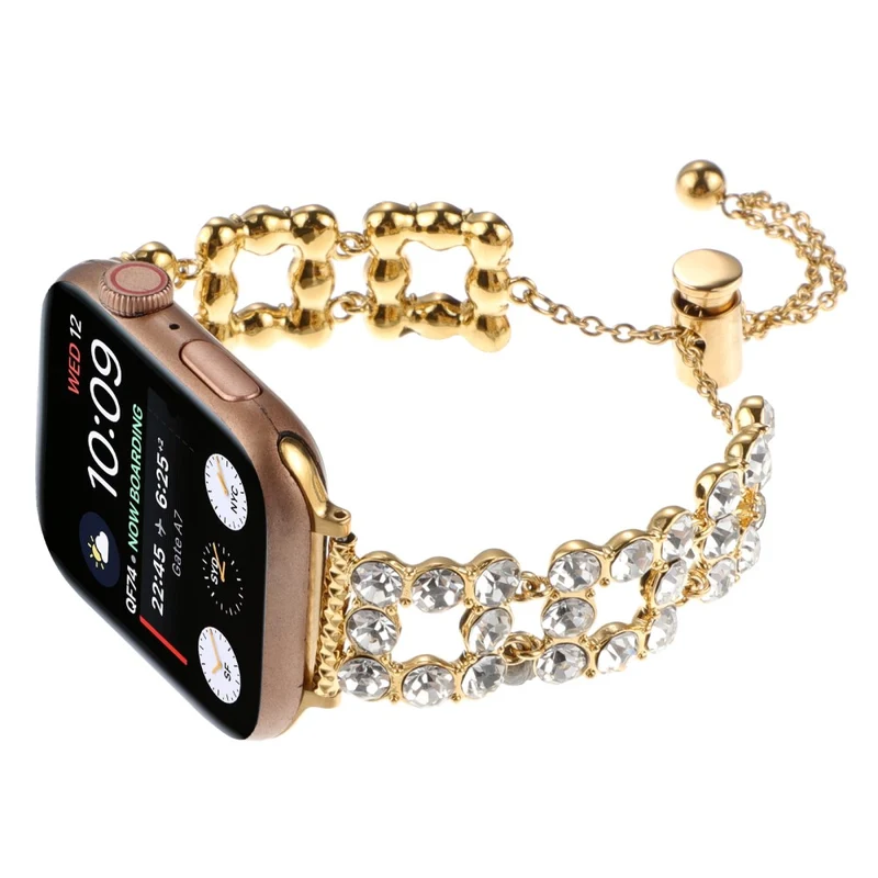 Schöne Apple Smartwatch Metall und Strass Universel Armband