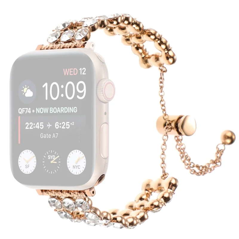Schöne Apple Smartwatch Metall und Strass Universel Armband