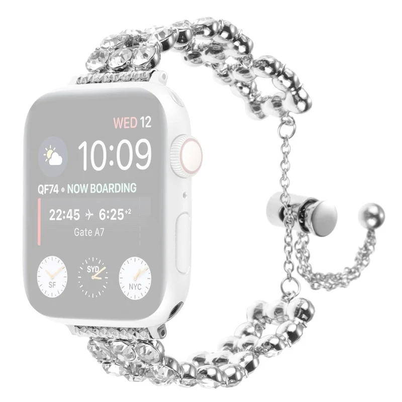 Schöne Apple Smartwatch Metall und Strass Universel Armband