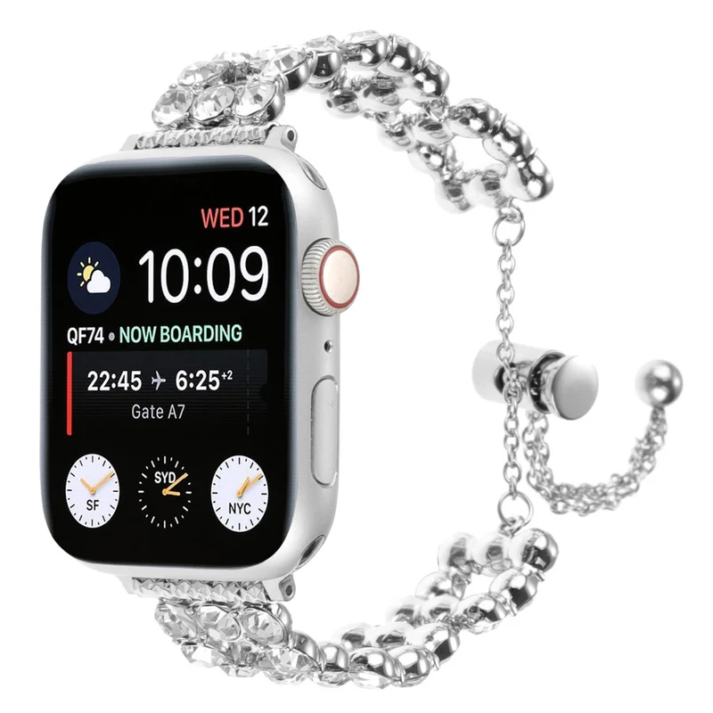 Schöne Apple Smartwatch Metall und Strass Universel Armband
