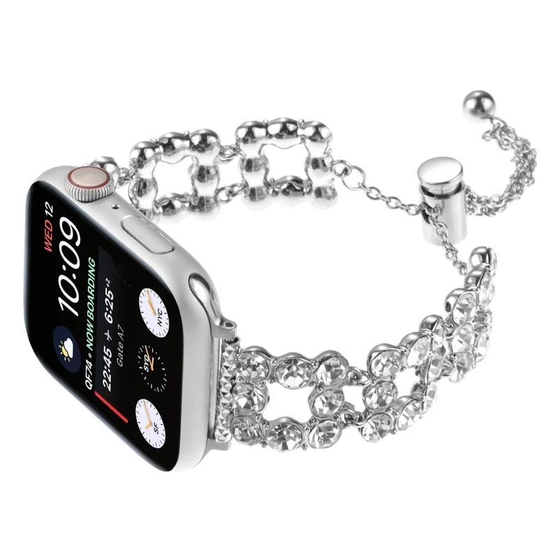 Schöne Apple Smartwatch Metall und Strass Universel Armband