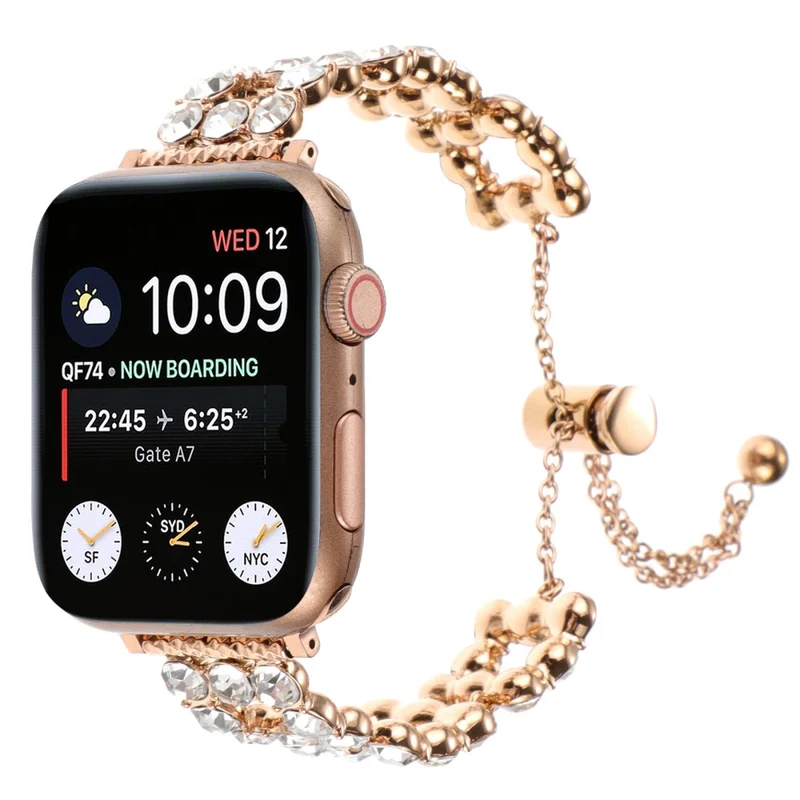 Tough Apple Smartwatch Metall und Strass Universel Armband