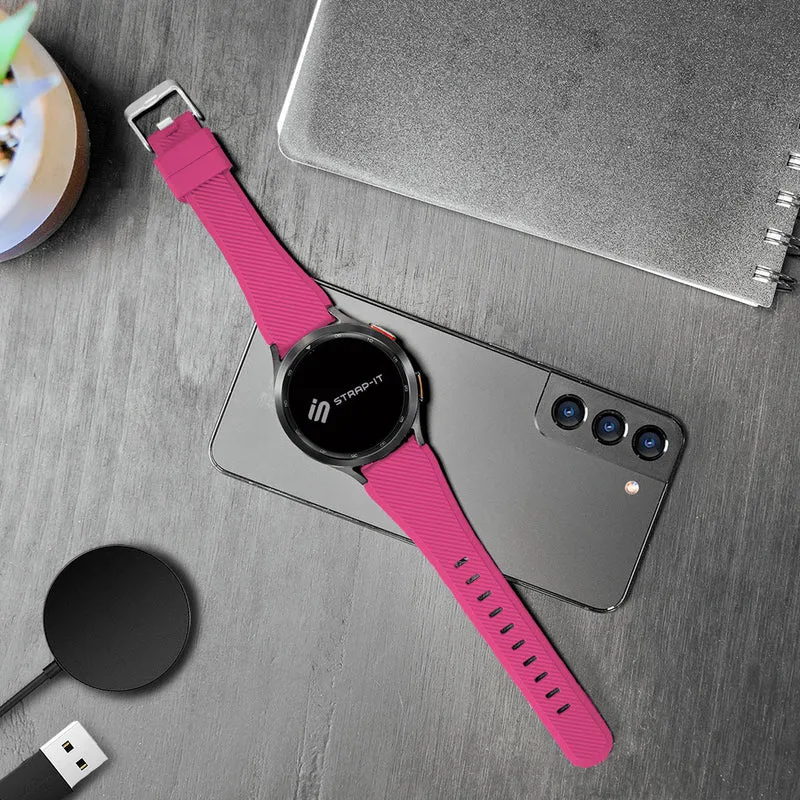 Suunto Core 2 Twill Silikonarmband (Knalliges Rosa)