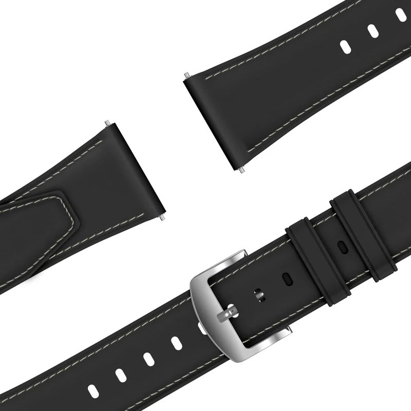 Bandz Suunto Core 2 Lederarmband 'Easy Fit' (Schwarz)