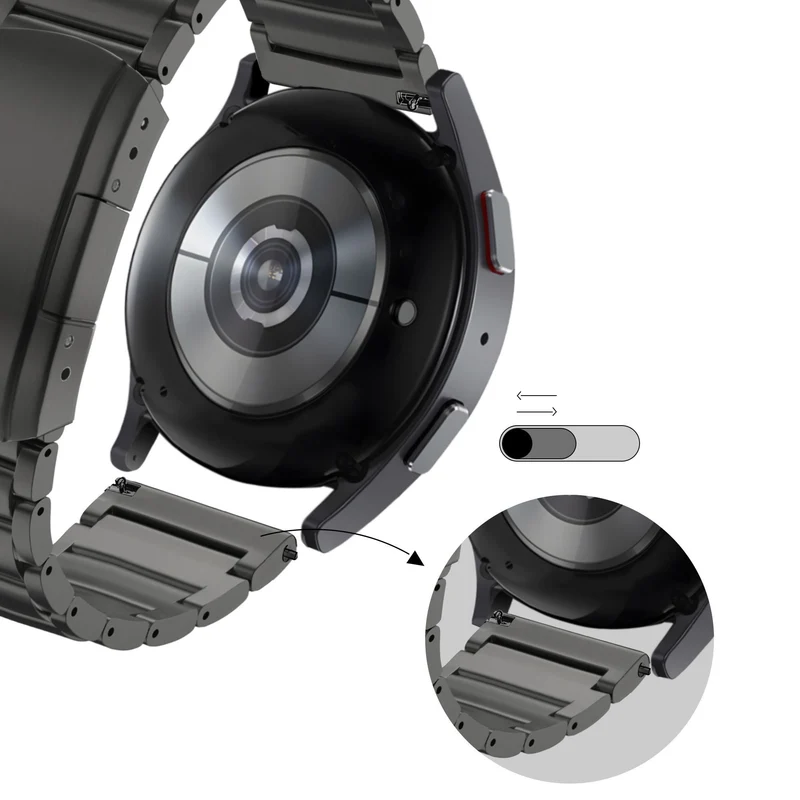 Bandz Suunto Core 2 Titan-Gliederarmband (Schwarz)