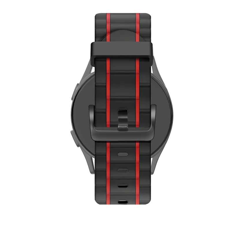 Bandz Suunto Core 2 Gestreiftes Sportarmband (Schwarz/Rot)