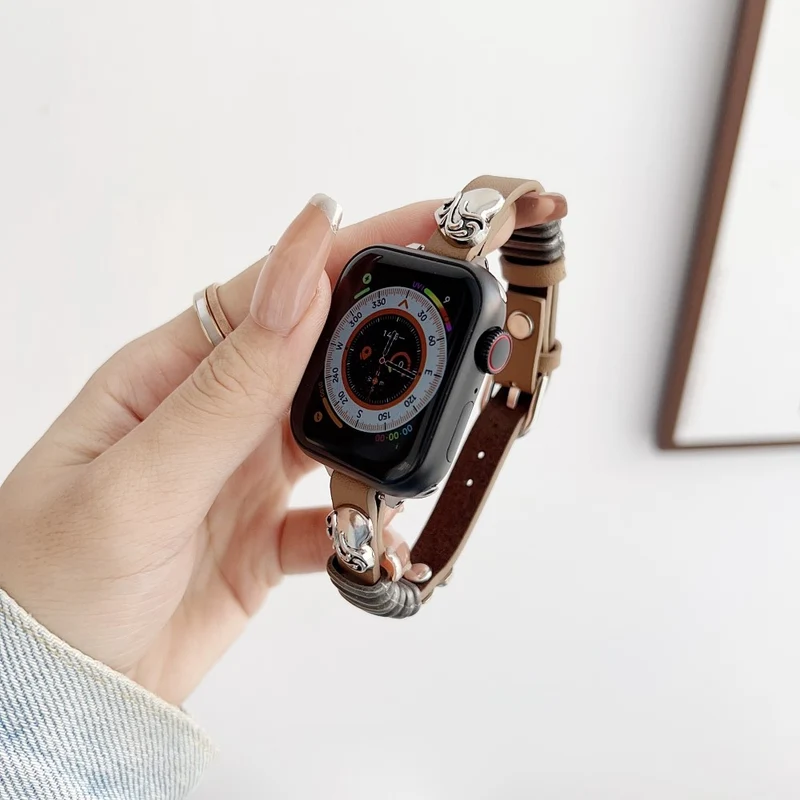Tolles Apple Smartwatch Metall- und Pu-Leder-Universalarmband