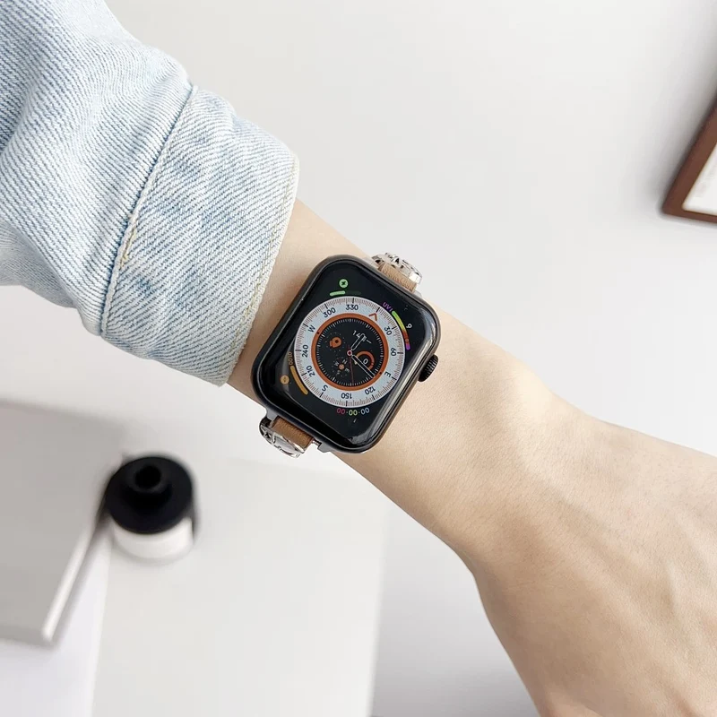 Tolles Apple Smartwatch Metall- und Pu-Leder-Universalarmband