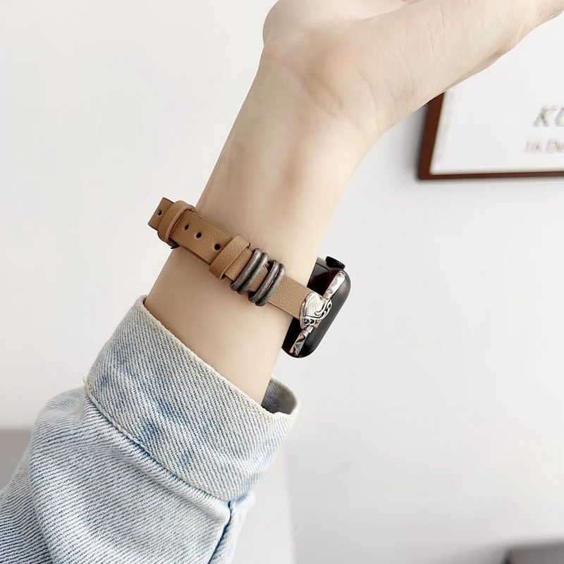 Mega gutes Apple Smartwatch Echtleder Universel Armband
