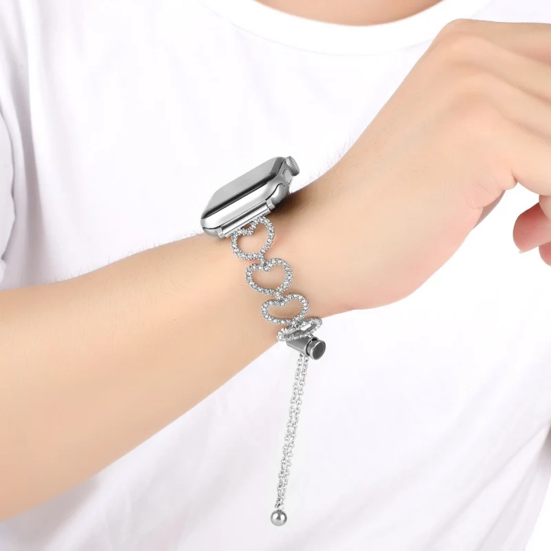 Tough Apple Smartwatch Metall und Strass Universel Armband