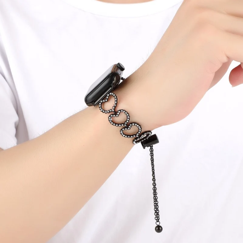 Tough Apple Smartwatch Metall und Strass Universel Armband