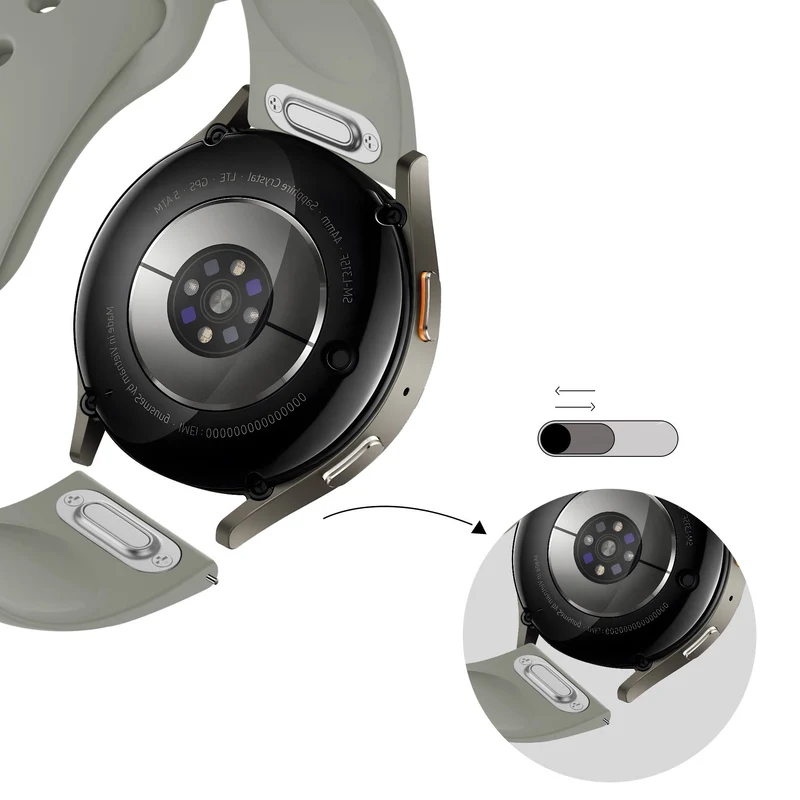 Bandz Suunto Core 2 Sportarmband 'Easy Fit' (Hellgrau)