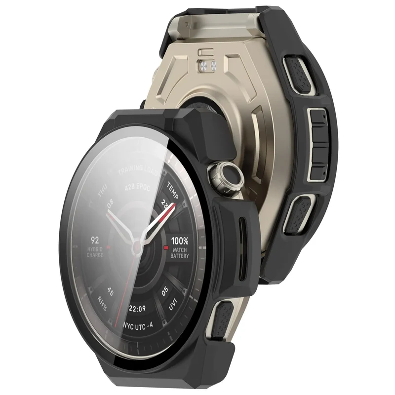 Amazfit Balance Ultra PC-Hülle mit Glas (Schwarz)
