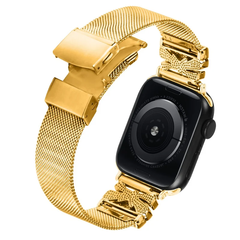 Cooles Apple Smartwatch Metall und Strass Universel Armband