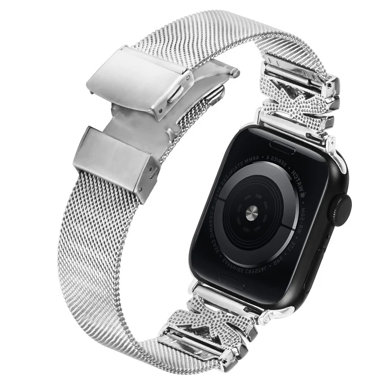 Tough Apple Smartwatch Metall und Strass Universel Armband