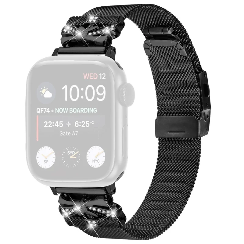 Tolles Apple Smartwatch Metall und Strass Universel Armband