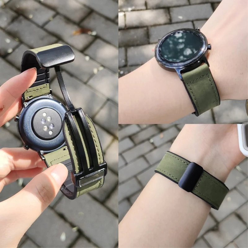 Sehr coole Smartwatch Echtes Leder Universel Armband