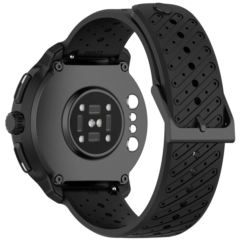 Suunto Core 2 Gestreiftes Silikonarmband (Schwarz)