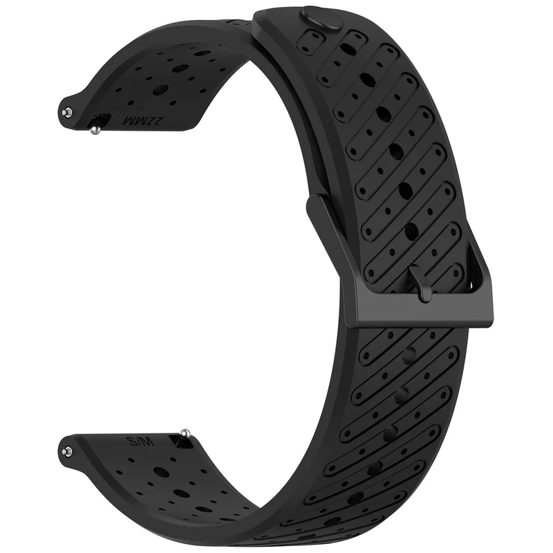 Suunto Core 2 Gestreiftes Silikonarmband (Schwarz)