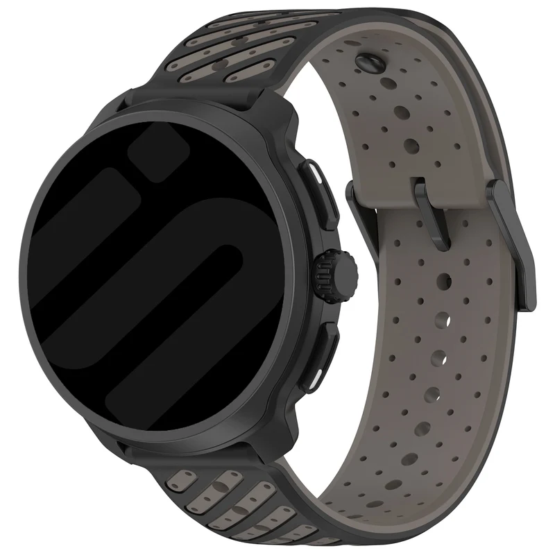Suunto Core 2 Gestreiftes Silikonarmband (Grau)
