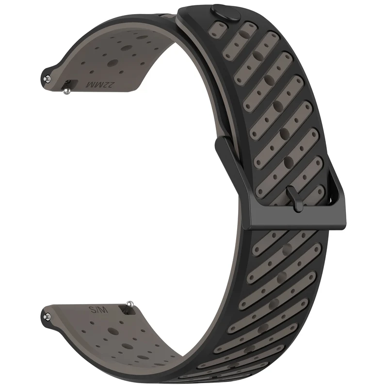 Suunto Core 2 Gestreiftes Silikonarmband (Grau)