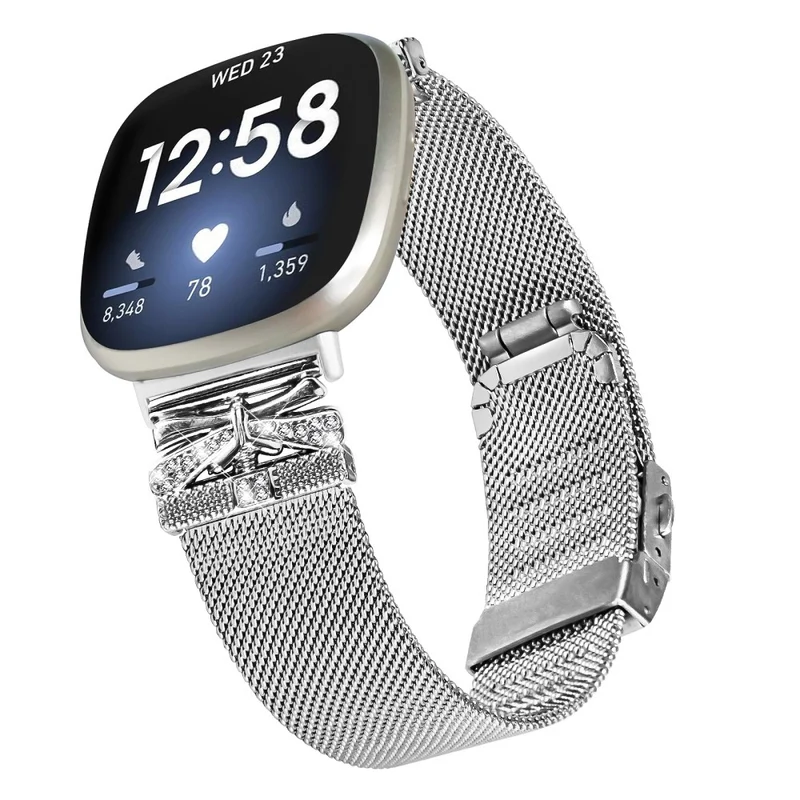 Robustes Fitbit Versa 4 / Fitbit Sense 2 Metall-Universalarmband