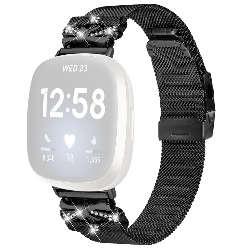 Schönes Fitbit Versa 4 / Fitbit Sense 2 Metall-Universalarmband