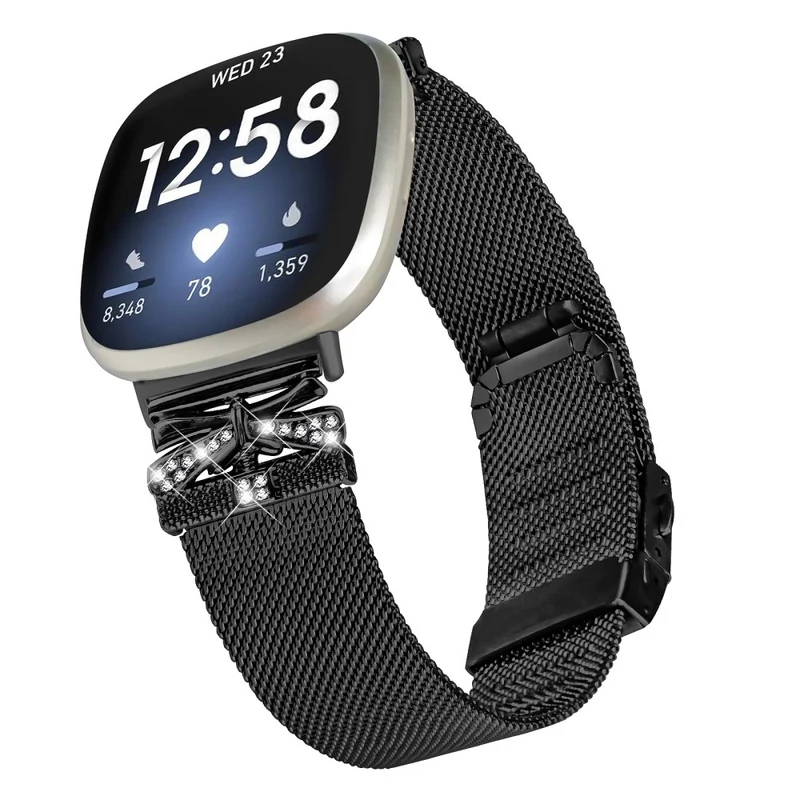 Schönes Fitbit Versa 4 / Fitbit Sense 2 Metall-Universalarmband