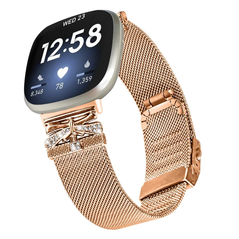 Robustes Fitbit Versa 4 / Fitbit Sense 2 Metall-Universalarmband