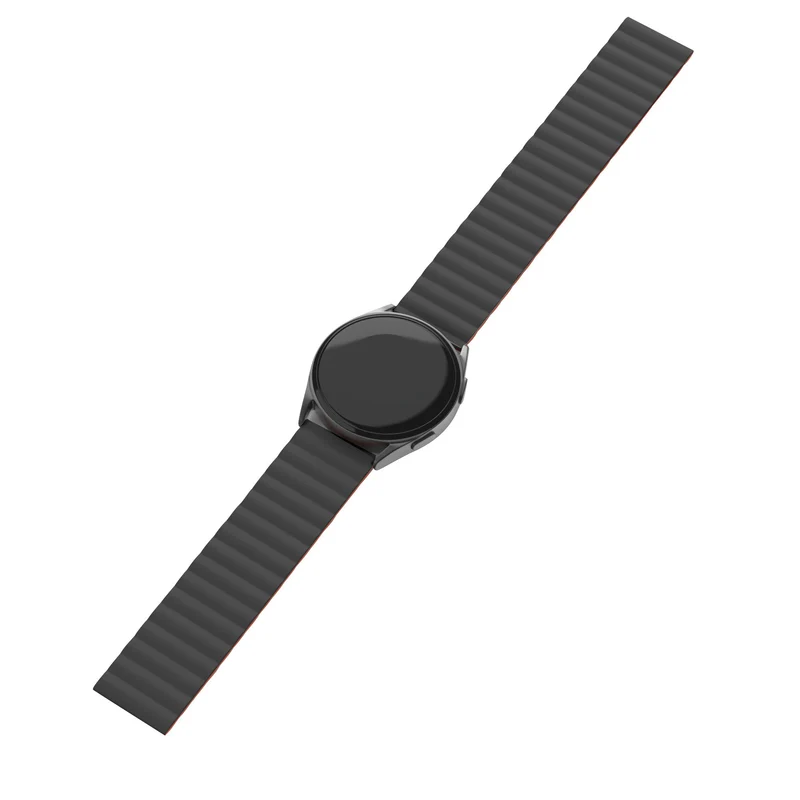 Suunto Core 2 Magnetisches Silikonarmband (Schwarz/Orange)