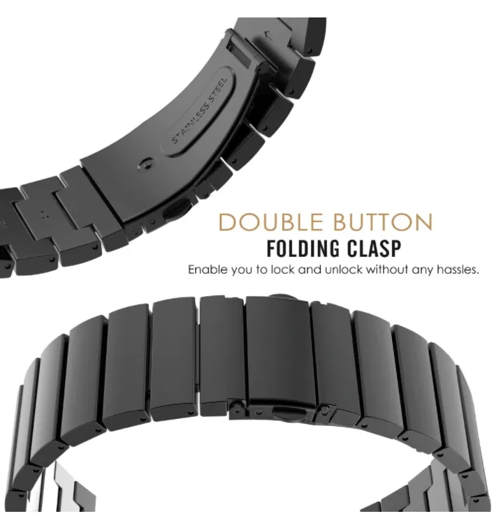 Oppo Watch X3 Premium Stahl-/ Metallarmband (Schwarz)