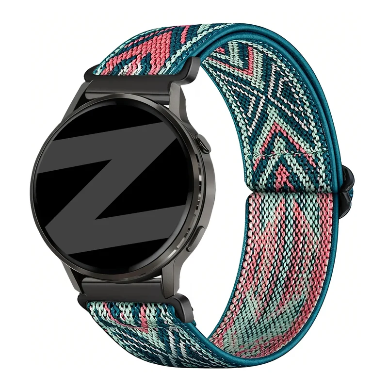 Bandz Garmin Vivomove 3s Elastisches Nylonband (Blau Mix)
