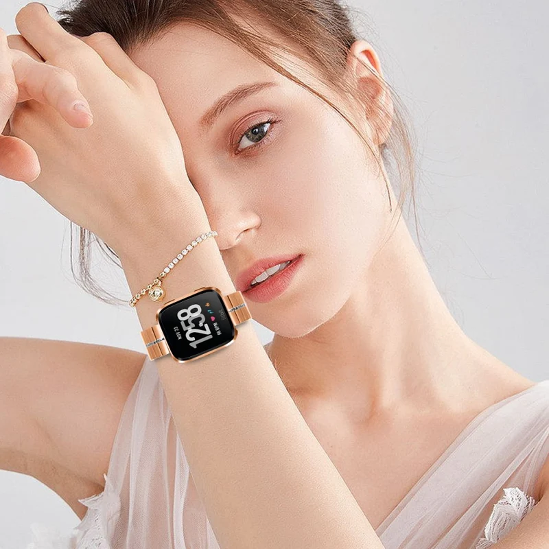 Auffallend schönes Fitbit Smartwatch Metall-Universalarmband
