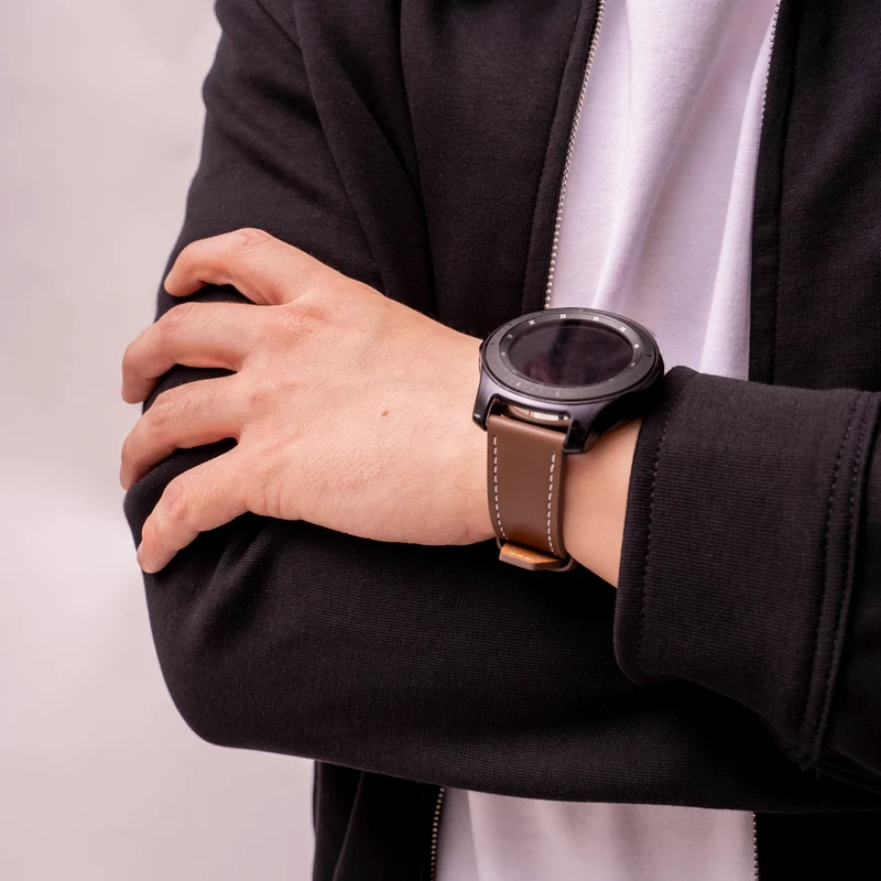 Suunto Core 2 Lederarmband 'One Push' (Dunkelbraun)