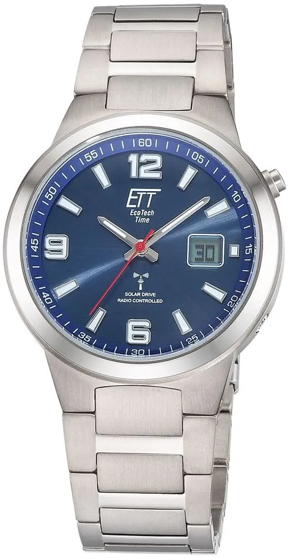 Eco Tech Time Everest EGT-11709-32M Herrenuhr • Solar-Funk • Titan