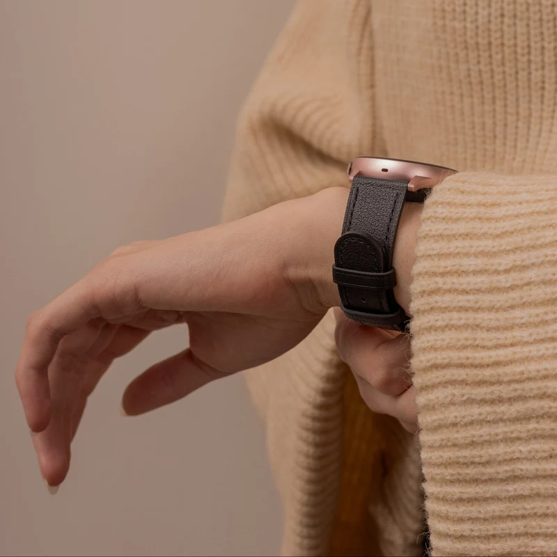 Suunto Core 2 Modernes Lederarmband (Schwarz)