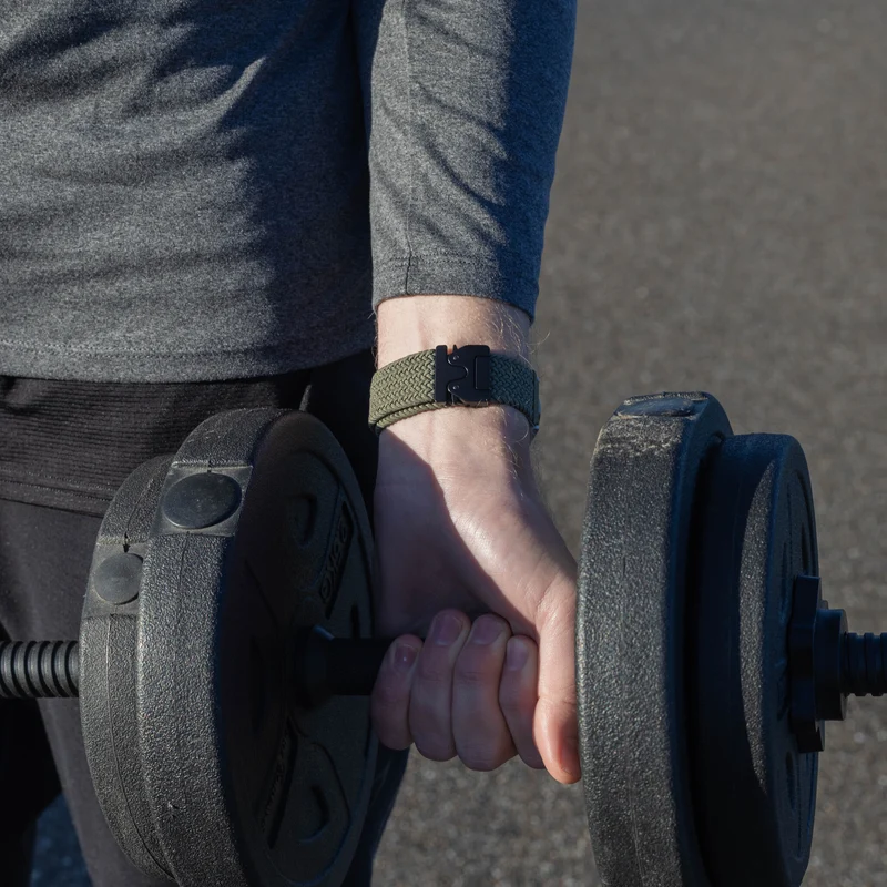 Suunto Core 2 Geflochtenes Armband mit P-Schnalle (Grün)