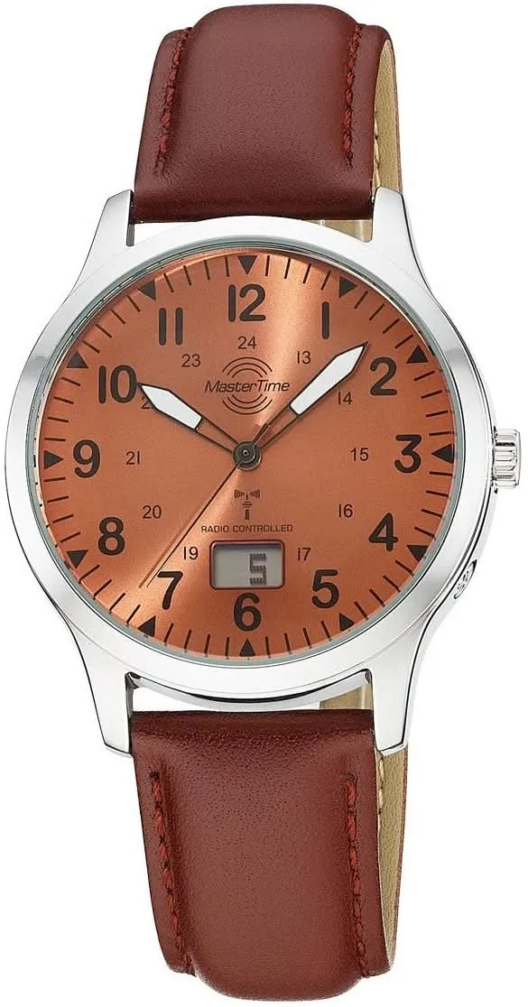 Master Time Super Power MTGA-10959-82L Herrenuhr • Funk-Präzision • 10-Jahres-Batterie