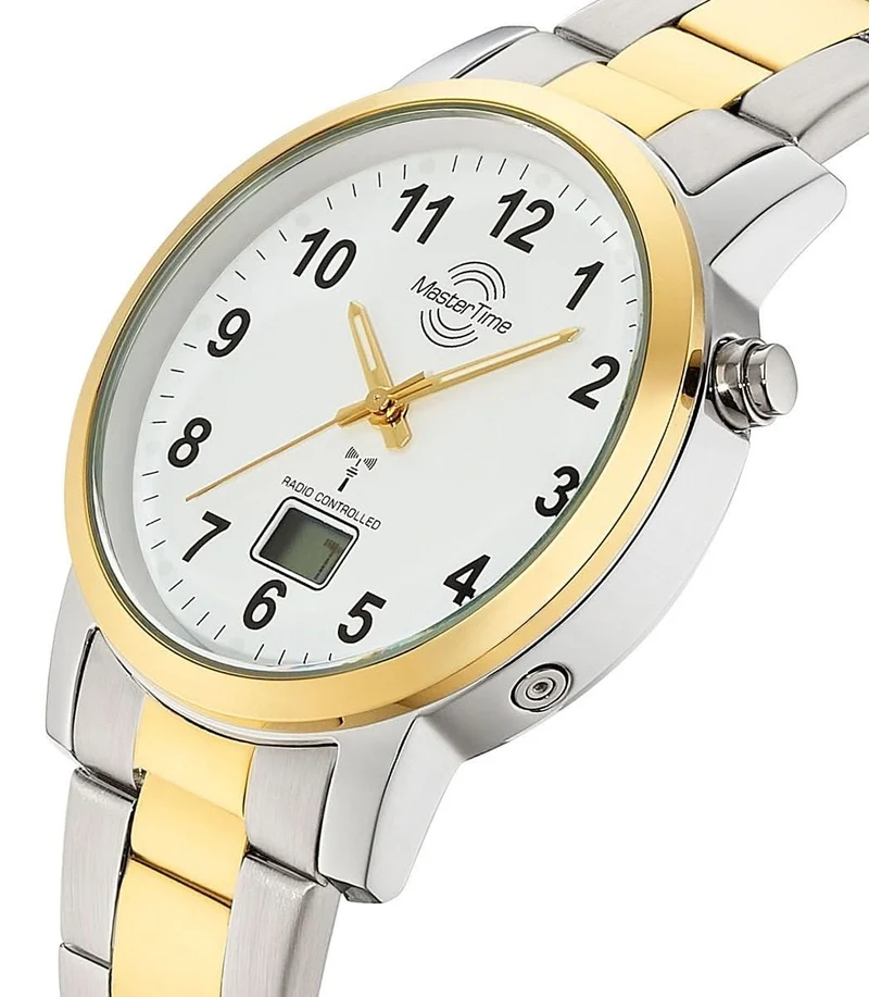 Master Time Expert Edelstahl MTGA-10956-12M Herrenuhr • Funk • Solar