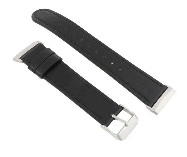 Fitbit Versa 4 Modern Lederarmband (eng Schwarz)