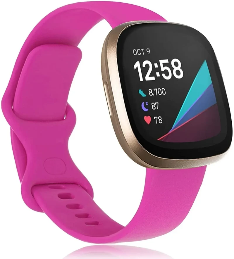 Fitbit Versa 3 Silikonarmband (Helles Rosa)
