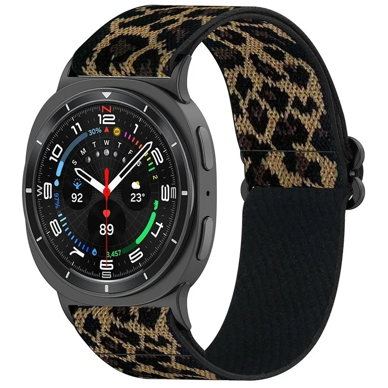 Samsung Galaxy Watch 8 - 44mm Elastisches Armband (Leopard)