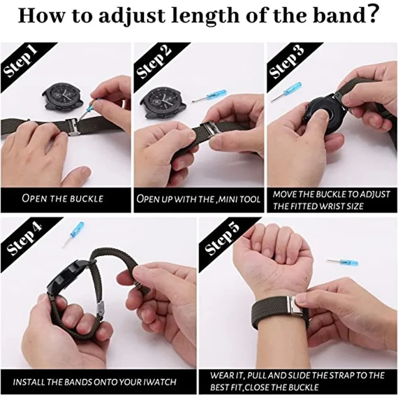 Mega modisches Samsung Smartwatch Nylon Universel Armband