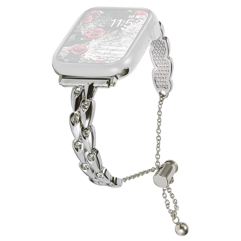 Schöne Apple Smartwatch Metall und Strass Universel Armband