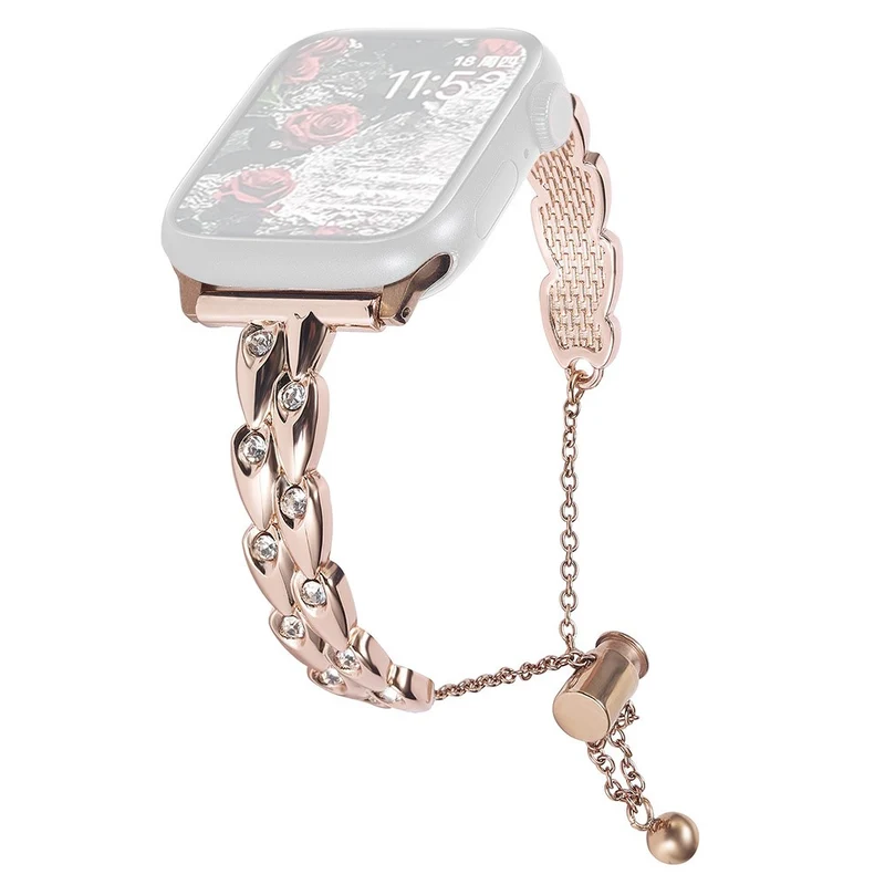 Schöne Apple Smartwatch Metall und Strass Universel Armband