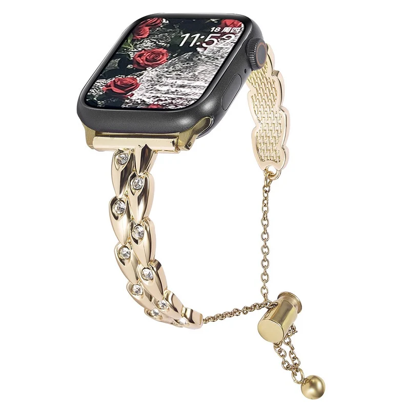 Schöne Apple Smartwatch Metall und Strass Universel Armband