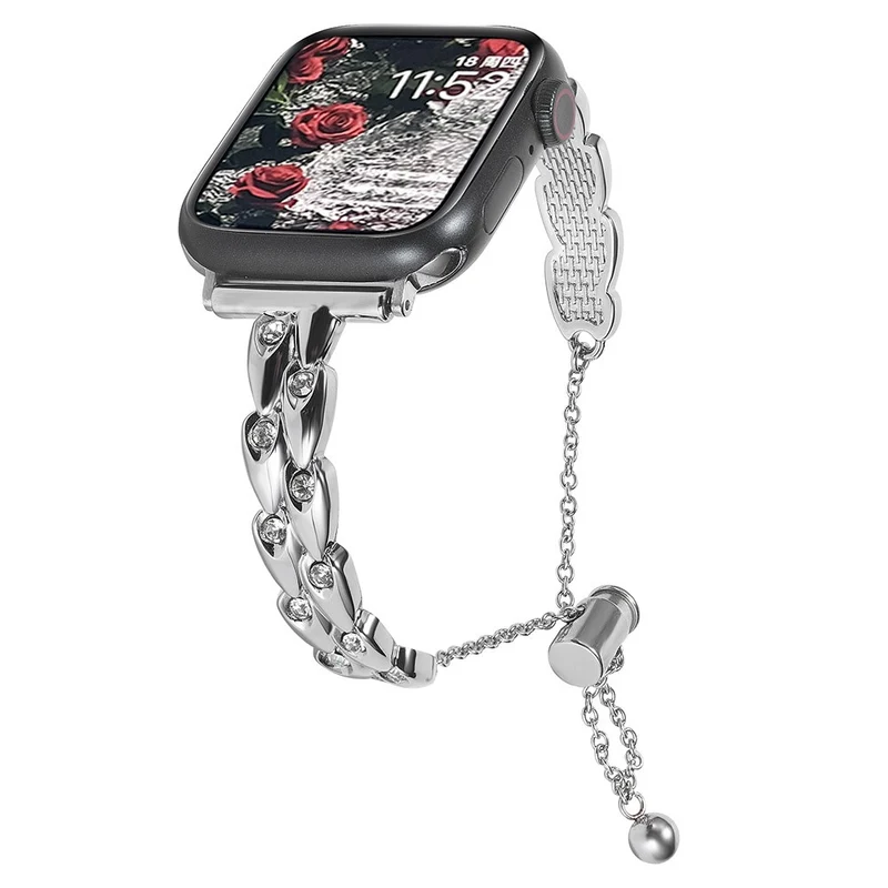 Schöne Apple Smartwatch Metall und Strass Universel Armband