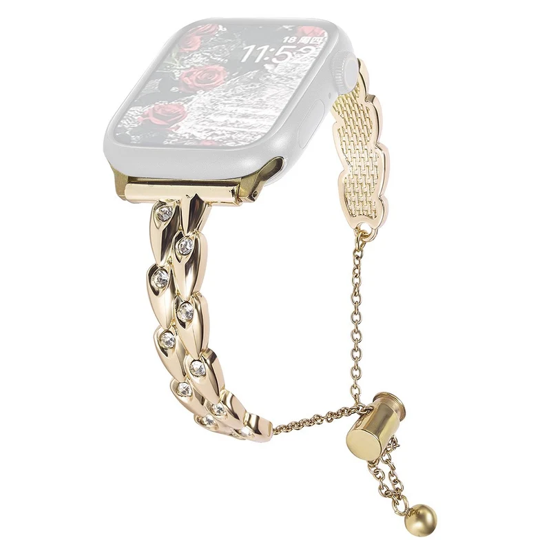 Schöne Apple Smartwatch Metall und Strass Universel Armband