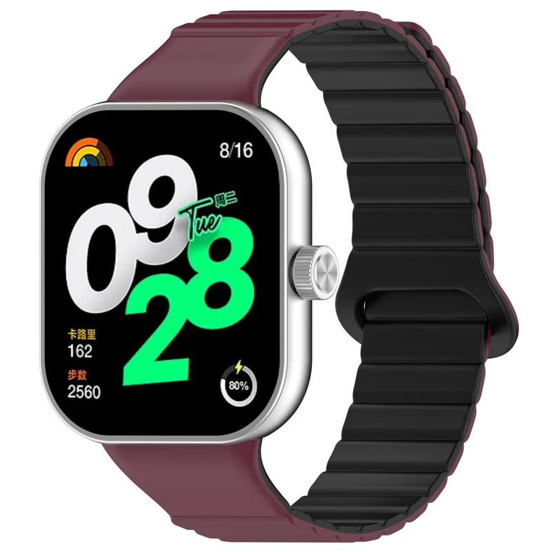 Xiaomi Redmi Watch 4 / Smart Band 8 Pro Watch Band Dual Color Silicone Magnetic Wrist Strap - Starlight+Orange